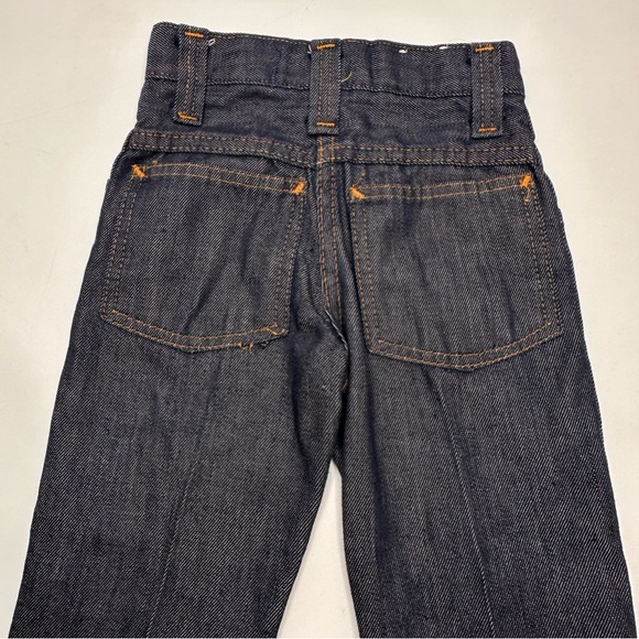 Billy the Kid VTG 50s 60s Boys Jeans Dark Wash Straight Single Orange Stitch - Picture 4 of 13